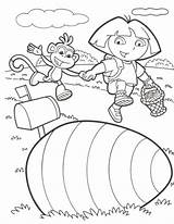 Coloring Dora Easter Pages Explorer Printable Popular Library Clipart Cartoon sketch template