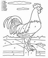 Coloring Number Color Numbers Pages Printable Kids Easy Adult Worksheets Simple Colour Rooster Activity Sheet Sheets Paint Beginner Animals Honkingdonkey sketch template