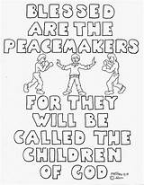 Coloring Pages Peacemakers Blessed Kids Printable God Matthew Beatitudes Clipart Bible School Am Sunday Coloringpagesbymradron Sheets Peacemaker Isaac Child Adron sketch template