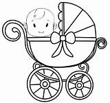Coloring Stroller Pages Baby Getcolorings Carriage sketch template