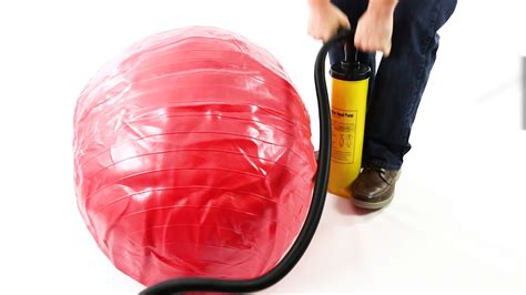 inflating and deflating an exercise ball youtube