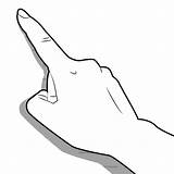 Finger Pointing Cliparts Clipart Vector sketch template