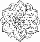 Coloring Pages Button Getcolorings Mandala Girly sketch template