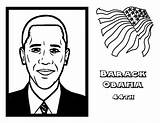 Obama Barack 44th President Coloring Usa sketch template