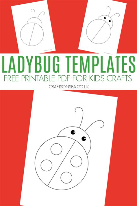 ladybug template  printable crafts  sea