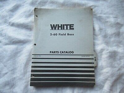 white   tractor parts catalog book manual ebay