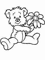 Coloring Pages Bear Cute Kids Book Teddy Spring Color Printable Sheets Bears Colorear Sheet Flower Flowers Para Colouring Remember Find sketch template