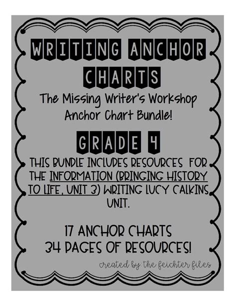 missing writing workshop anchor chart bundle  document contai
