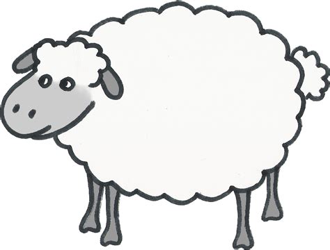 sheep craft template clipart
