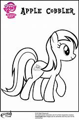 Coloring Pages Mlp Pony Little Apple Family Colouring Cobbler Color Sheets Girls Doodle Numbers Party Kids sketch template