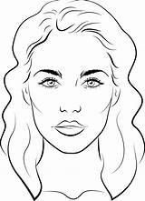 Face Shape Drawing Shapes Drawings Draw Behance Girl Line Sketches Sketch Illustration Fashion Visit Paintingvalley sketch template