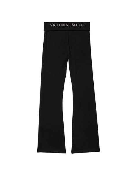 yoga foldover cotton flare legging apparel victoria s secret