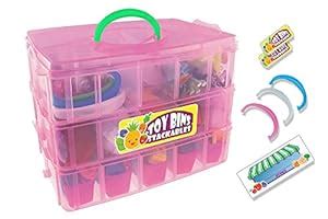 amazoncom compact high capacity toy carrying case toy bins stackables holds