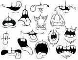 Mouths sketch template