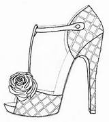 Shoes Wrapping Zapatos Modellista Colorear Desenho Patrones Arte Entire Bosetos sketch template