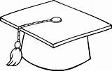 Graduation Cap Outline Clipart Cliparts Gown Computer Designs Use sketch template
