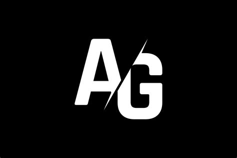 monogram ag logo design graphic  greenlines studios creative fabrica