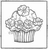 Sheets Cupcakes Coloriage Risco Timeless Cakes Snobbery Miracle Girlie Pintar Coloringhome sketch template