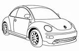 Beetle Volkswagen Tocolor  sketch template