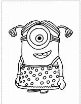 Coloring Despicable Pages Minions Popular sketch template
