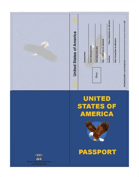 passport template sample passport template templates cover pages