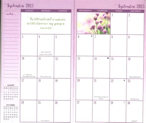 psalms    year pocket planner calendar organizer