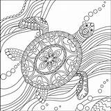 Mandala Tortuga Adults Zeeschildpad Kleurende sketch template