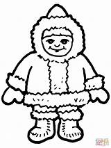 Inuit Eskimos Eskimo Ausmalbild Disegni Junge Colorare Bambini Iglu Ausdrucken Kostenlos Süßer Supercoloring Susser sketch template