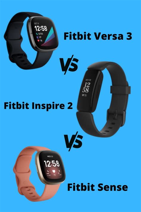 Fitbit Sense Vs Fitbit Versa 3 Vs Fitbit Inspire 2 Whats The