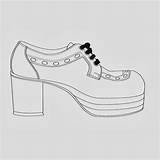 Shoe Templates Shoes Platform Witch Template Drawing Pattern Coloring Flr Dibujos Guardado Desde sketch template
