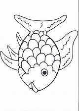 Fish Coloring Rainbow Pages Kids Popular sketch template