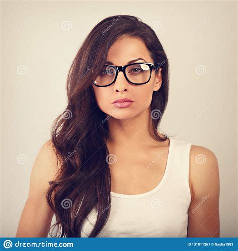 beautiful serious successful business woman in glasses