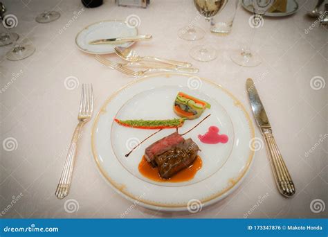stylish restaurant cuisine image wedding party stock photo image