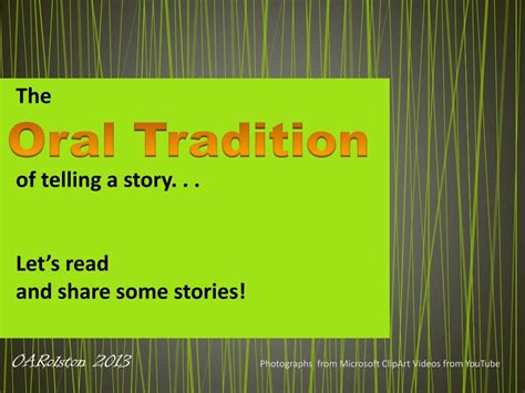 oral tradition powerpoint    id