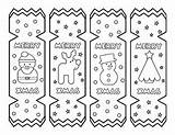 Cracker Bookmarks Christmas Colouring Activity Pdf Kb sketch template