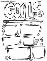 Goal Setting Goals Coloring Worksheet Printable Pages School Kids Sheet Activities Template Color Classroom Student Classroomdoodles Worksheets Board Printables Great sketch template