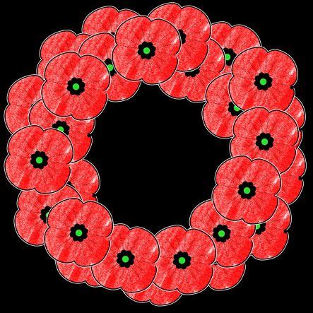 poppy wreath  template memorial day  remembrance day poppy