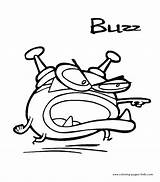 Coloring Pages Cyberchase Cartoon Character Color Kids Buzz Cow Characters Sheets Printable Chicken Found sketch template