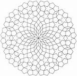 Mandala Geometric Coloring Pages Hexagons Rhombus Pattern Board Mandalas Honeycomb Squares Same Hexagonal Patterns Game sketch template