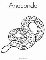 Coloring Pages Anaconda Snake Worksheet Reptile Huge Mamba Book Sheet Print Color Template Outline Printable Worksheets Twistynoodle Built California Usa sketch template