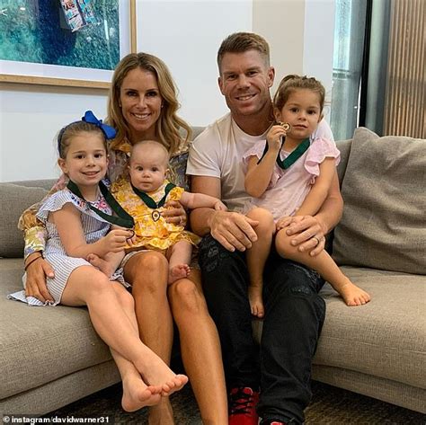 david warner is back on the school run with wife candice and their
