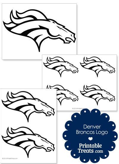 printable denver broncos logo template  printabletreatscom