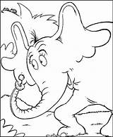 Horton Coloring Seuss Hears Who Dr Pages Drawing Wow Sketch Printable Getcolorings Paintingvalley Color sketch template
