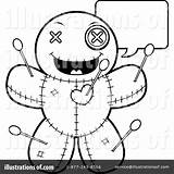 Voodoo Coloring Pages Doll Clipart Template Scary sketch template