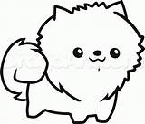 Pomeranian Draw Puppy Step Dragoart Coloring Kids Drawing Line sketch template