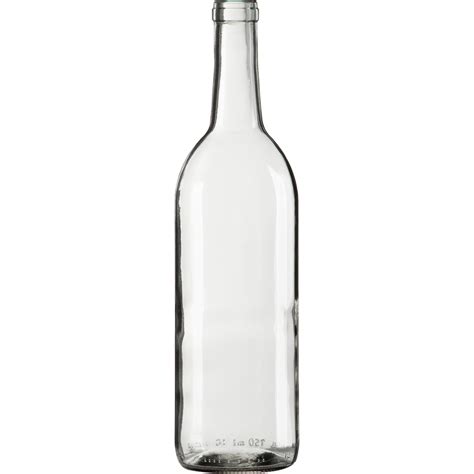 750 Ml Clear Bordeaux Wine Bottles Cork 12 Cs