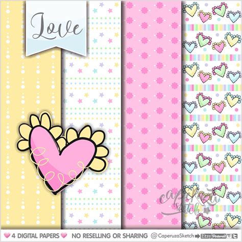 heart digital paper heart pattern valentines day commercial
