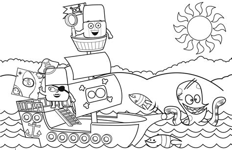 alphablocks colouring page  tony trimmer