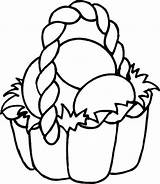 Easter Basket Coloring Pages Eggs Printable Colouring Easy Decorate Time sketch template