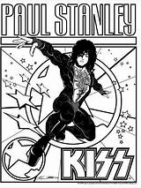 Kiss Band Coloring Pages Rock Paul Drawing Book Colouring Stanley Color Printable Hot Ace Frehley Getcolorings Getdrawings Banda Bands Simmons sketch template